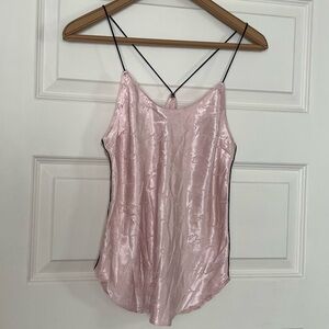 Victoria’s Secret Lingerie Sleep Tank Top Pink and Black Size Small